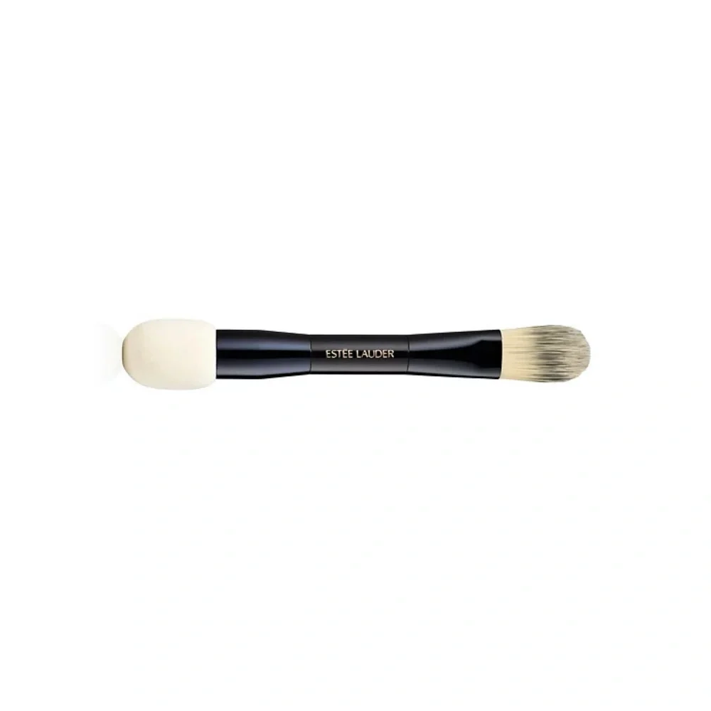 Estee Lauder Dual-Ended Foundation Brush with Sponge 2 Pieces New